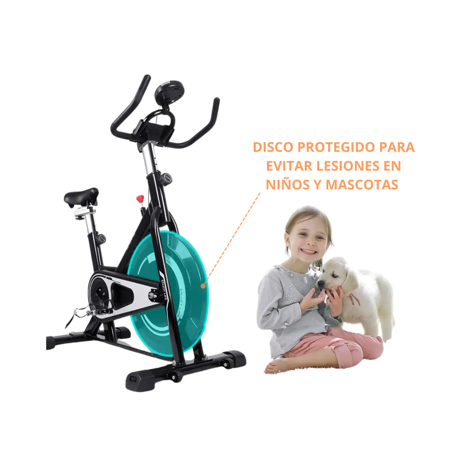 BICICLETA SPINNING DE 12KG FRENO MAGNÉTICO - Imagen 5
