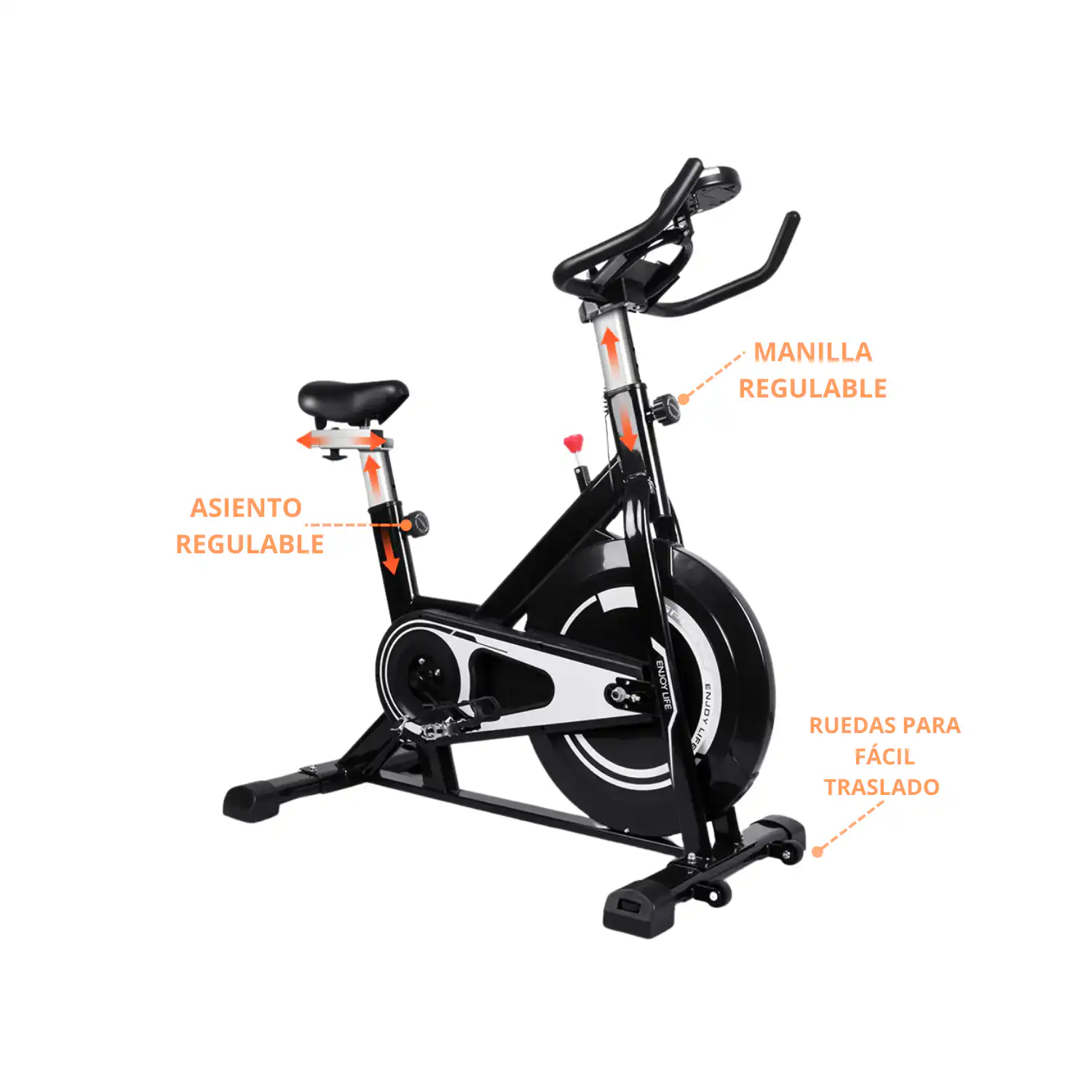 BICICLETA SPINNING DE 12KG FRENO MAGNÉTICO - Imagen 7
