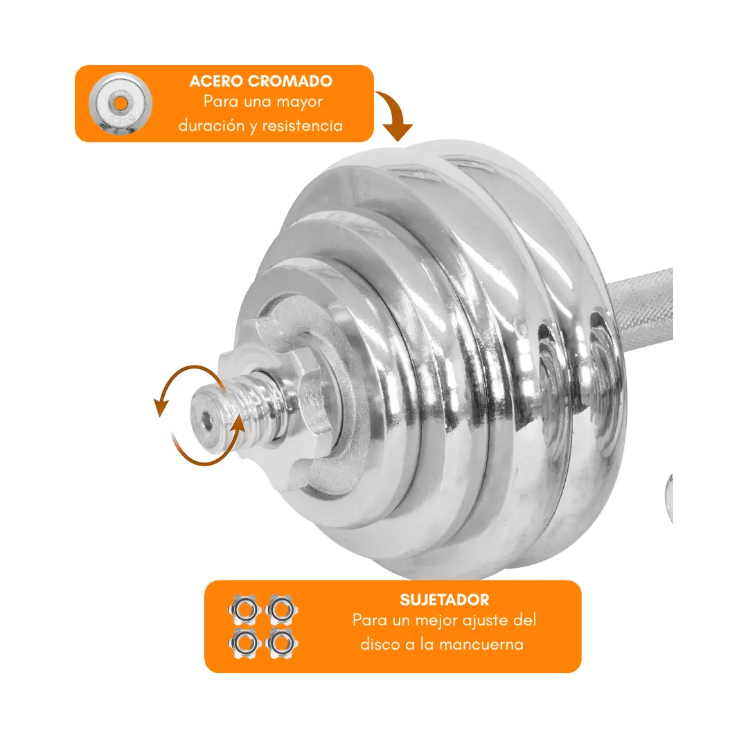 MALETIN DE MANCUERNAS 20KG CON ADAPTADOR - Imagen 5