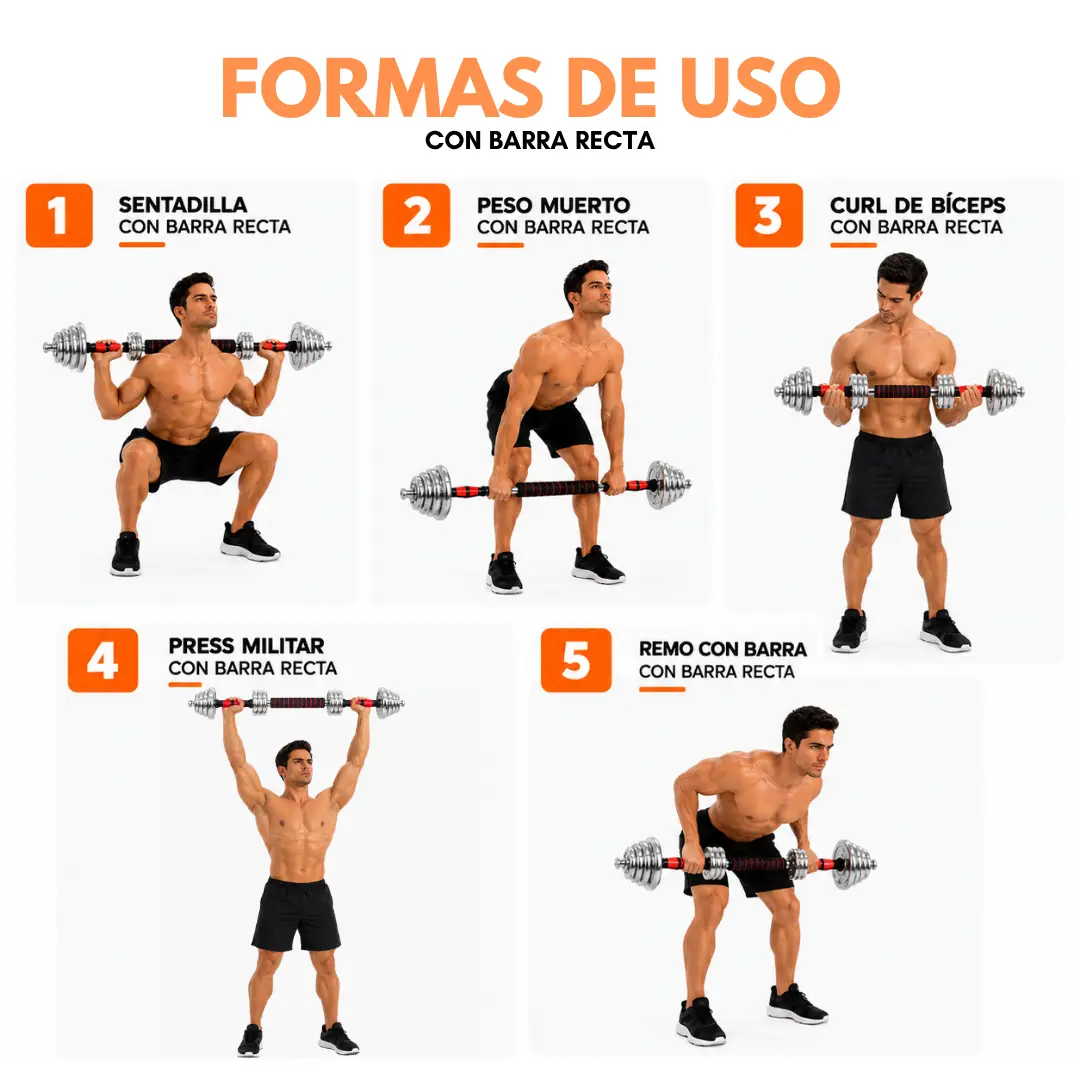 MALETIN DE MANCUERNAS 20KG CON ADAPTADOR - Imagen 8