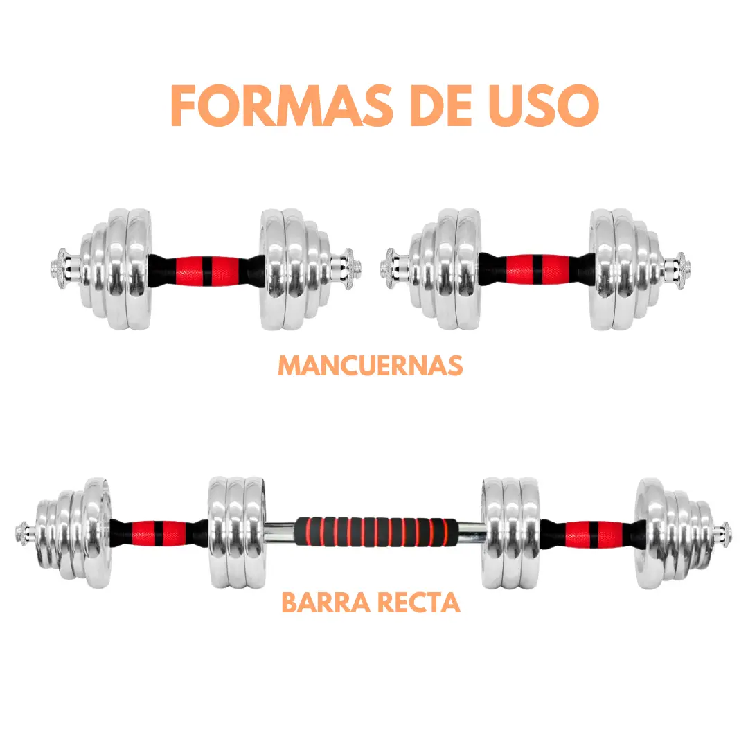 MALETIN DE MANCUERNAS 30KG CON ADAPTADOR - Imagen 4