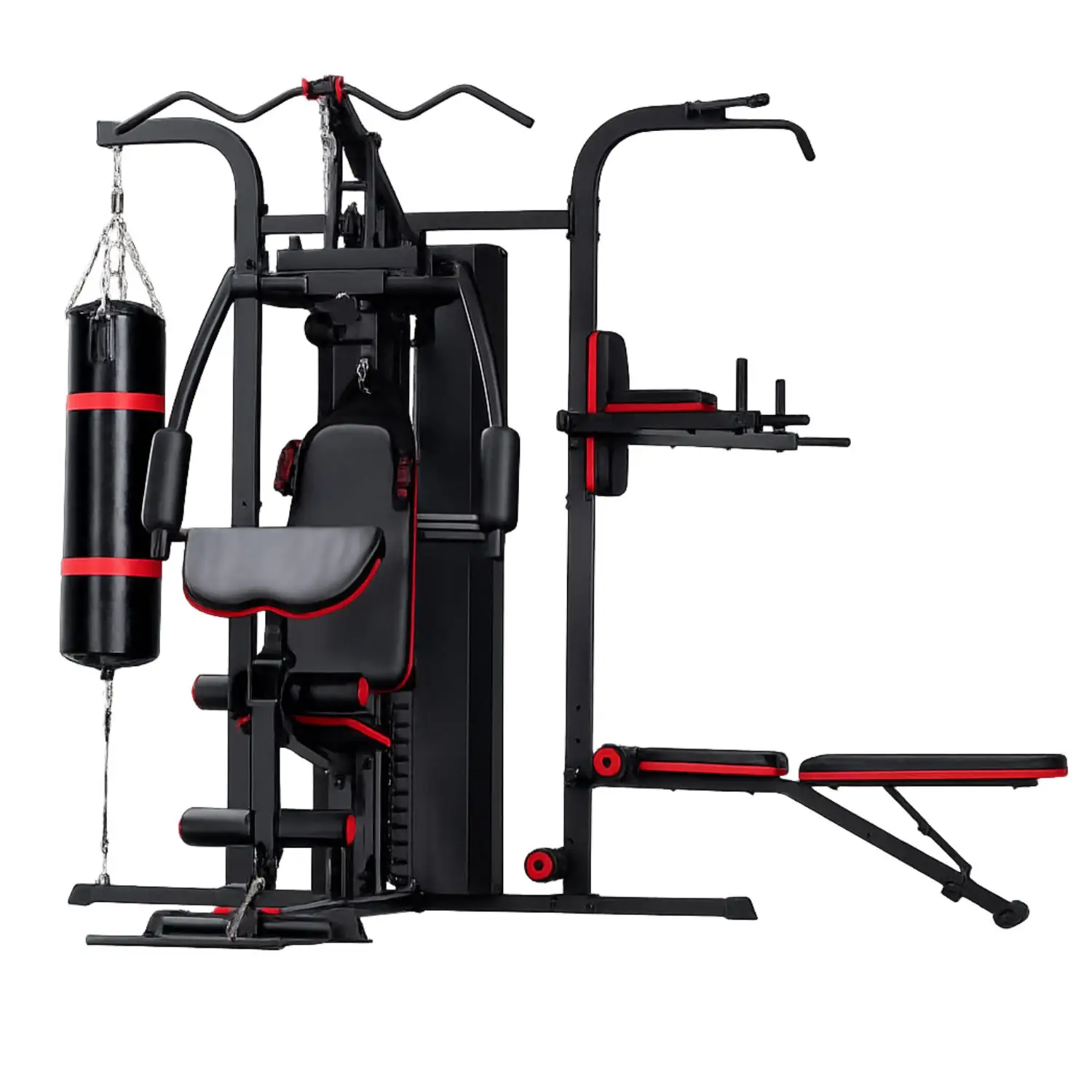 MINI GYM 3 ESTACIONES CON SACO DE BOX MHG6310P (6 PIEZAS)