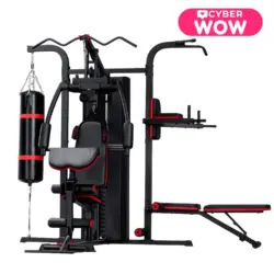 MINI GYM 3 ESTACIONES CON SACO DE BOX MHG6310P (6 PIEZAS)