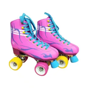 PATINES 4 RUEDAS CON BASE ALUMINIO ROSADO 33 HASTA 38