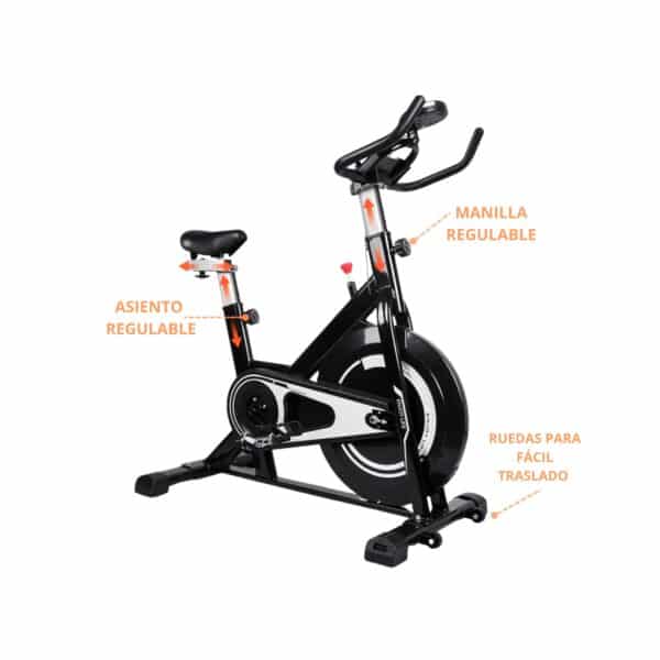 BICICLETA SPINNING DE 12KG FRENO MAGNÉTICO - Imagen 3