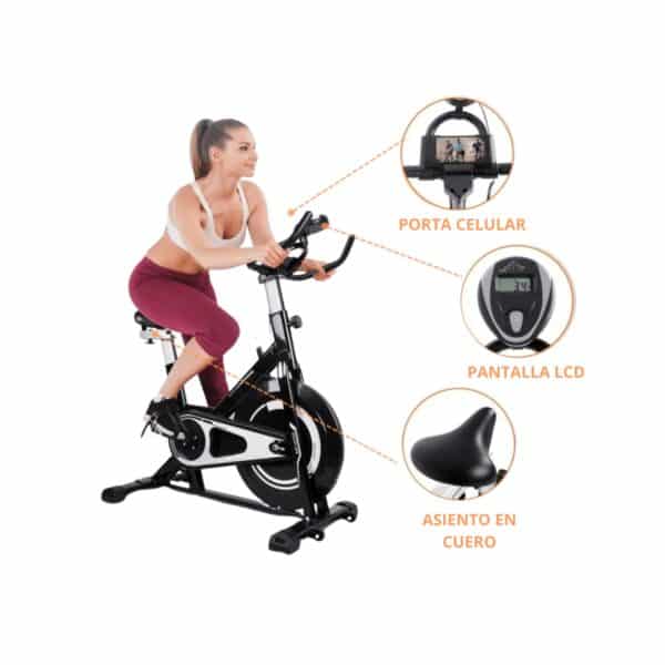 BICICLETA SPINNING DE 12KG FRENO MAGNÉTICO - Imagen 6