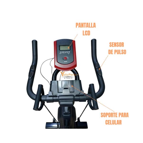 BICICLETA SPINNING DE 15KG PRO CON ACCESORIOS - Imagen 3