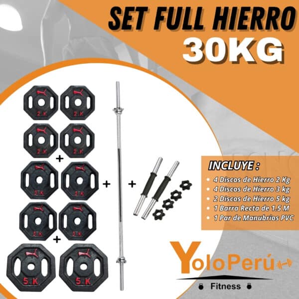 PROMOCIÓN DIA DEL PADRE (BANCA RACK REGULABLE + SET HIERRO 30KG) - Imagen 3