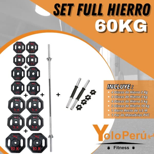 PROMOCIÓN DIA DEL PADRE (BANCA RACK REGULABLE + SET HIERRO 60KG) - Imagen 2