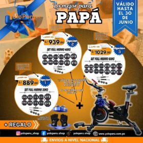 PROMOCIÓN DIA DEL PADRE (SPINNING 15KG CON ACCESORIOS + SET HIERRO 30KG)