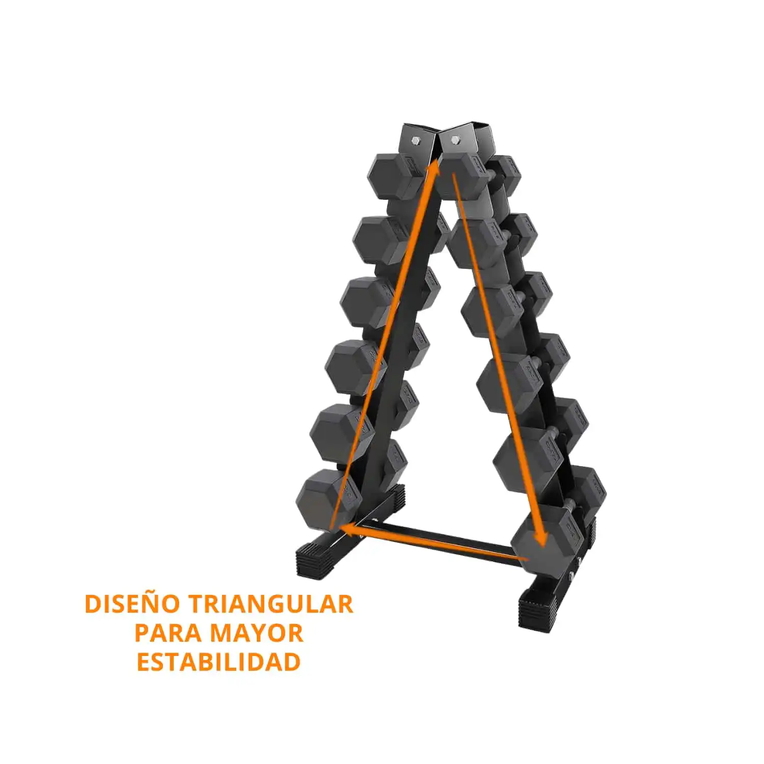 RACK DE MANCUERNAS TRIANGULAR IMPORTADO - Imagen 2