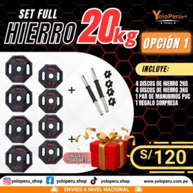 SET FULL HIERRO 20KG - OPCIÓN 1