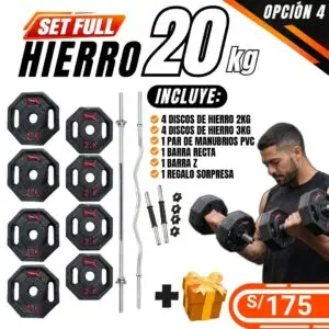 SET FULL HIERRO 20KG – OPCIÓN 4