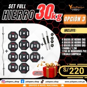 SET FULL HIERRO 30KG – OPCIÓN 3