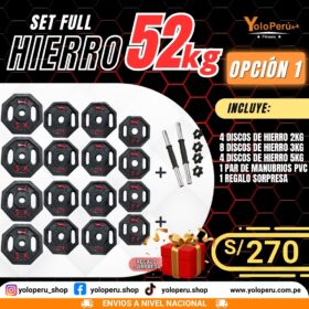 SET FULL HIERRO 52KG – OPCIÓN 1