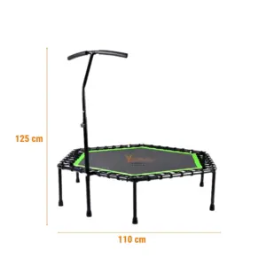 TRAMPOLIN HEXAGONAL CON SOPORTE 110CM DIAMETRO X 125CM ALTO MAX SPORT - Imagen 2