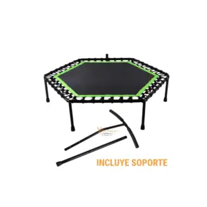 TRAMPOLIN HEXAGONAL CON SOPORTE 110CM DIAMETRO X 125CM ALTO MAX SPORT - Imagen 3