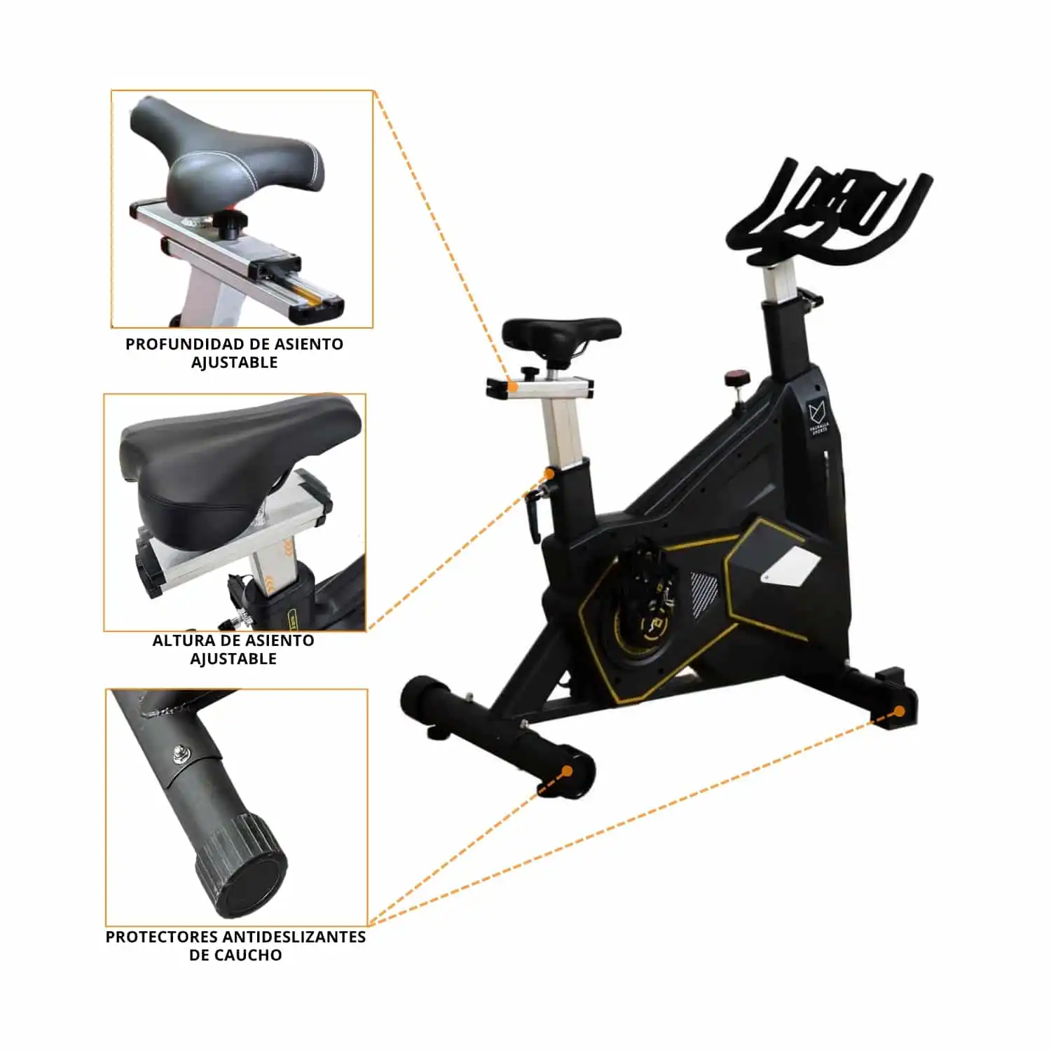 BICICLETA SPINNING DE 20KG PROFESIONAL TRANSFORMER BF SPG-1 - Imagen 4