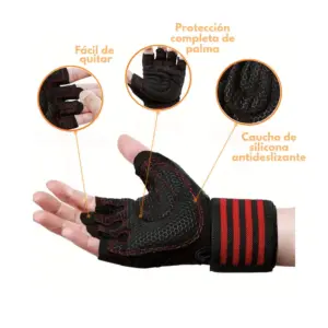 Alternative view of GUANTES DEPORTIVOS CON MUÑEQUERA DE POTENCIA COD3230