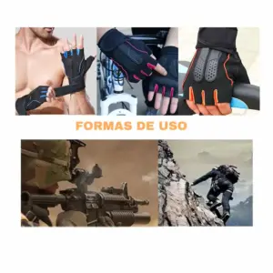 GUANTES DEPORTIVOS CON MUÑEQUERA IMPORTADO - Imagen 4