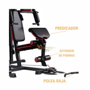 MINI GYM 3 ESTACIONES CON PRENSA MHG6320P (6 PIEZAS) - Imagen 5