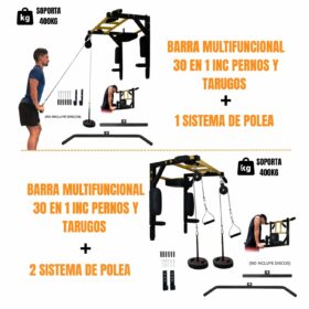 BARRA MULTIFUNCIONAL 30 EN 1 INC PERNOS Y TARUGOS