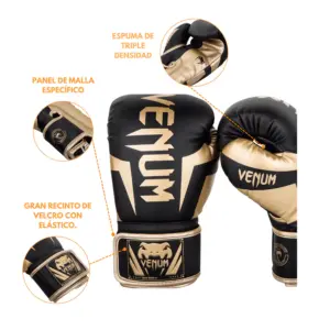 Alternative view of GUANTES DE BOX VENUM LOGO DORADO