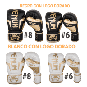 GUANTES DE BOX VENUM LOGO DORADO