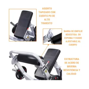 HIP THRUST GLUTE MACHINE (EB-064) REAL FITNESS - Imagen 2