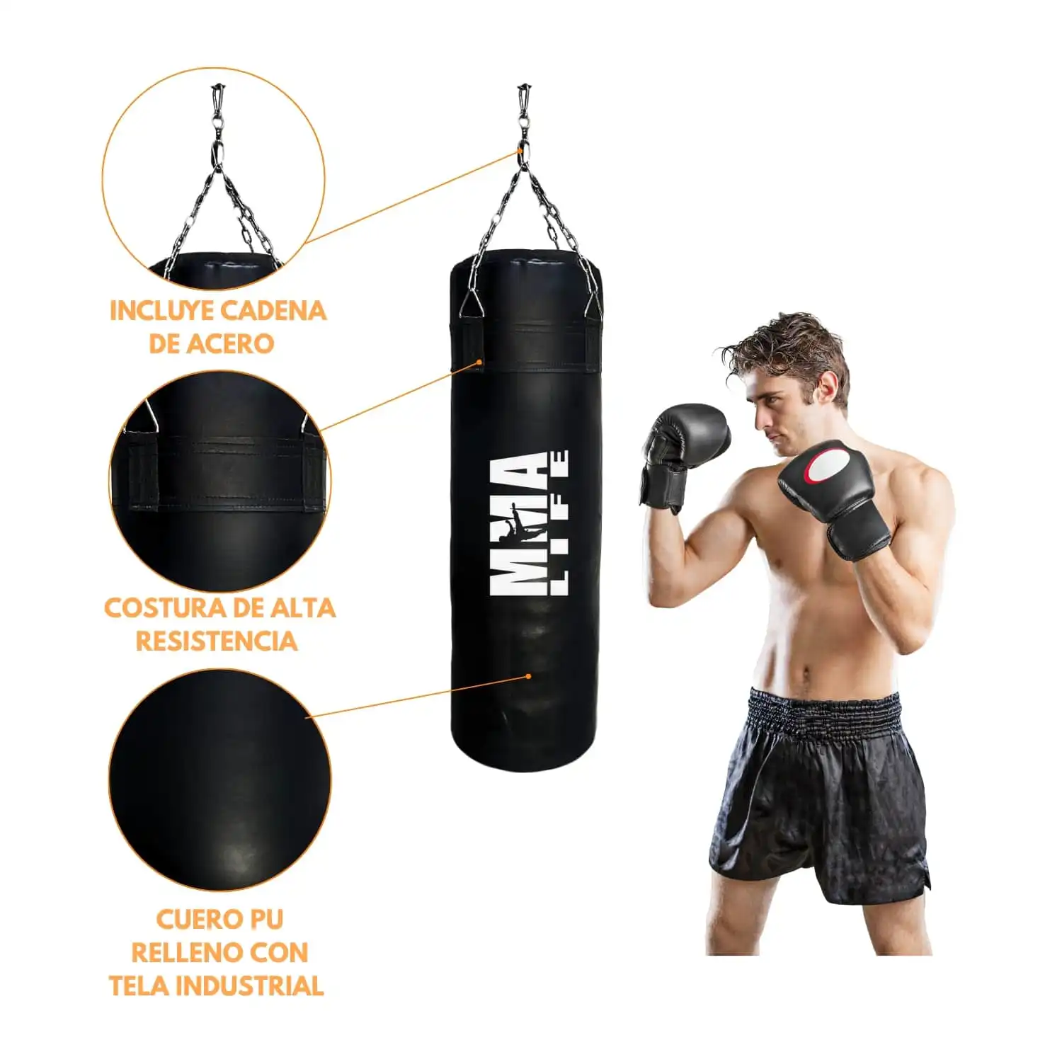 SACO DE BOX 1.0M RELLENO C/N CADENA - Imagen 3