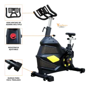 BICICLETA SPINNING TRANSFORMERS NEGRO - Imagen 4