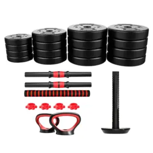Alternative view of SET DE MANCUERNAS 40KG PVC CONVERTIBLE (PAQUETE + ACCESORIOS)