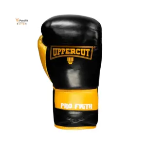 GUANTES DE BOX PRO FIGHT UPPERCUT CON TRENZAS 14OZ CUERO NATURAL (4600-2) - Imagen 4
