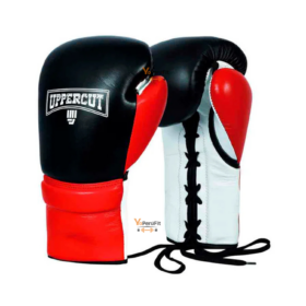 GUANTES DE BOX PROFESIONAL UPPERCUT CON TRENZAS ROJO (UPP-1007)