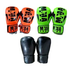 GUANTES DE BOX MMA LOGO NEGRO