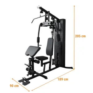 MINI GYM 75KG NEGRO TF (ASIENTO Y ESPALDAR REGULABLE) - Imagen 2