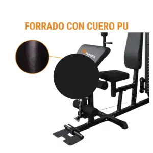 MINI GYM 75KG NEGRO TF (ASIENTO Y ESPALDAR REGULABLE) - Imagen 5