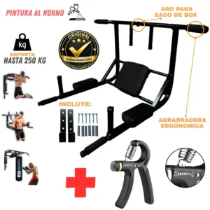 Barra Multifuncional 15 en 1 yoperufit 250 Kg Dominadas + Hand Grip Regulable