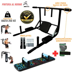 Barra Multifuncional 15 en 1 yoperufit 250 Kg Dominadas + Push Up Tablero Multifuncional + Muñequera con Velcro