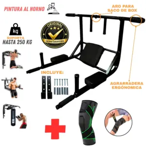 Barra Multifuncional 15 en 1 yoperufit 250 Kg Dominadas + Rodillera con Velcro (Unidad)