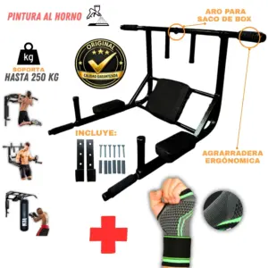 Barra Multifuncional 15 en 1 yoperufit 250 Kg Dominadas + muñequera con velcro