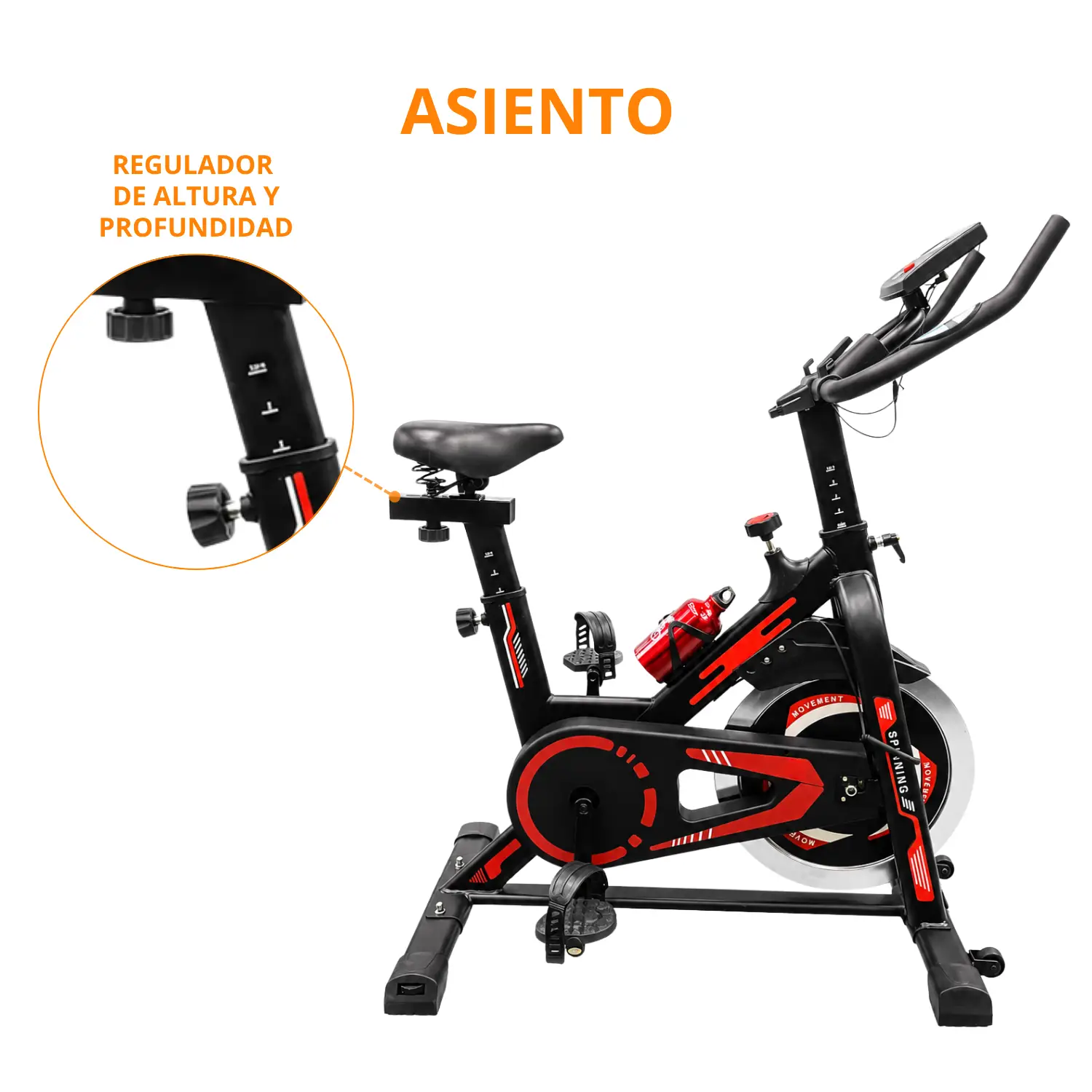 BICICLETA SPINNING DE 10 KG MODELO RF - Imagen 4