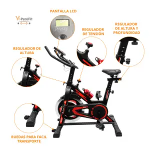 BICICLETA SPINNING DE 10 KG MODELO RF - Imagen 3