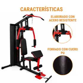 MINI GYM MHG6010A COLOR ROJO (72 KILOS) RF - Imagen 4