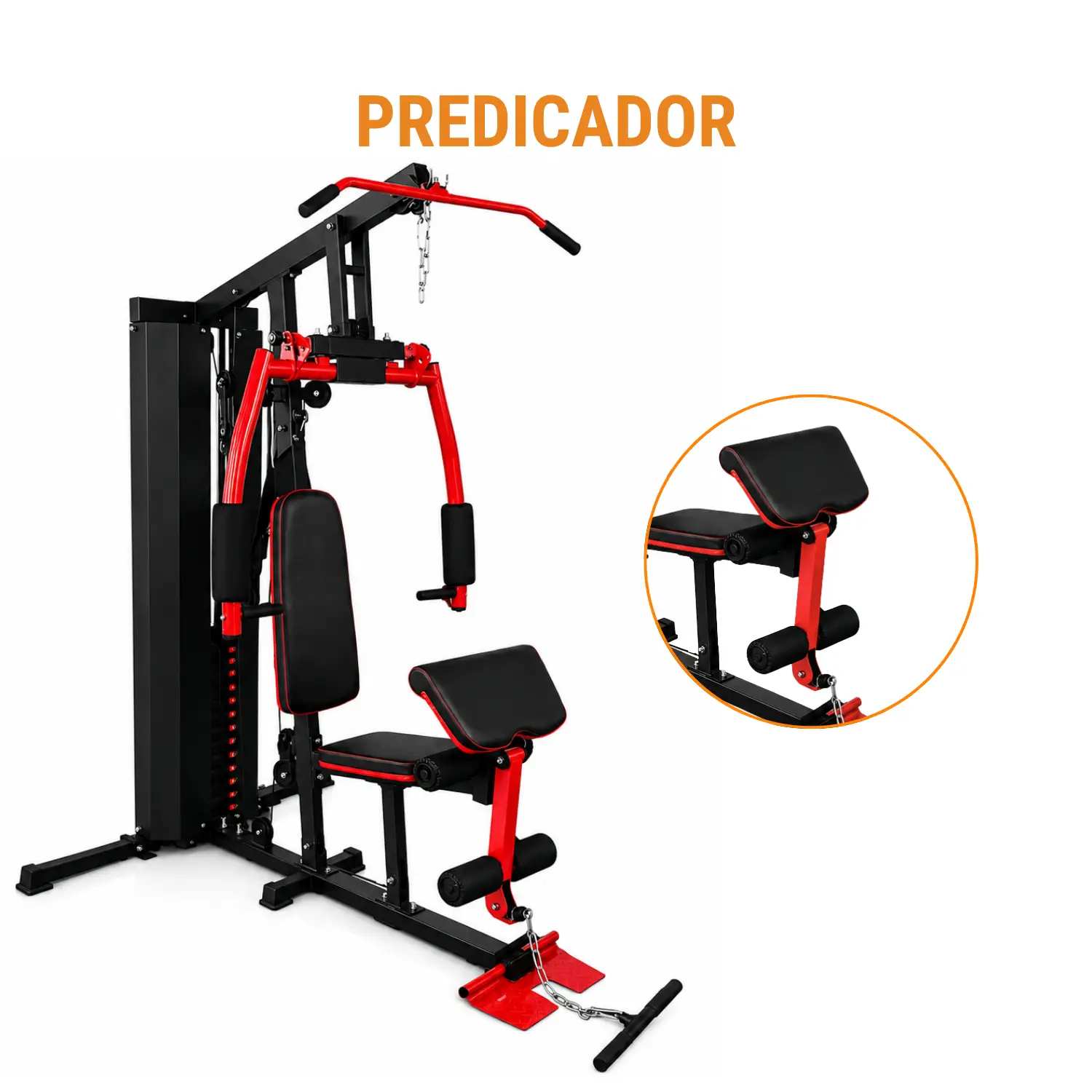 MINI GYM MHG6010A COLOR ROJO (72 KILOS) RF - Imagen 2
