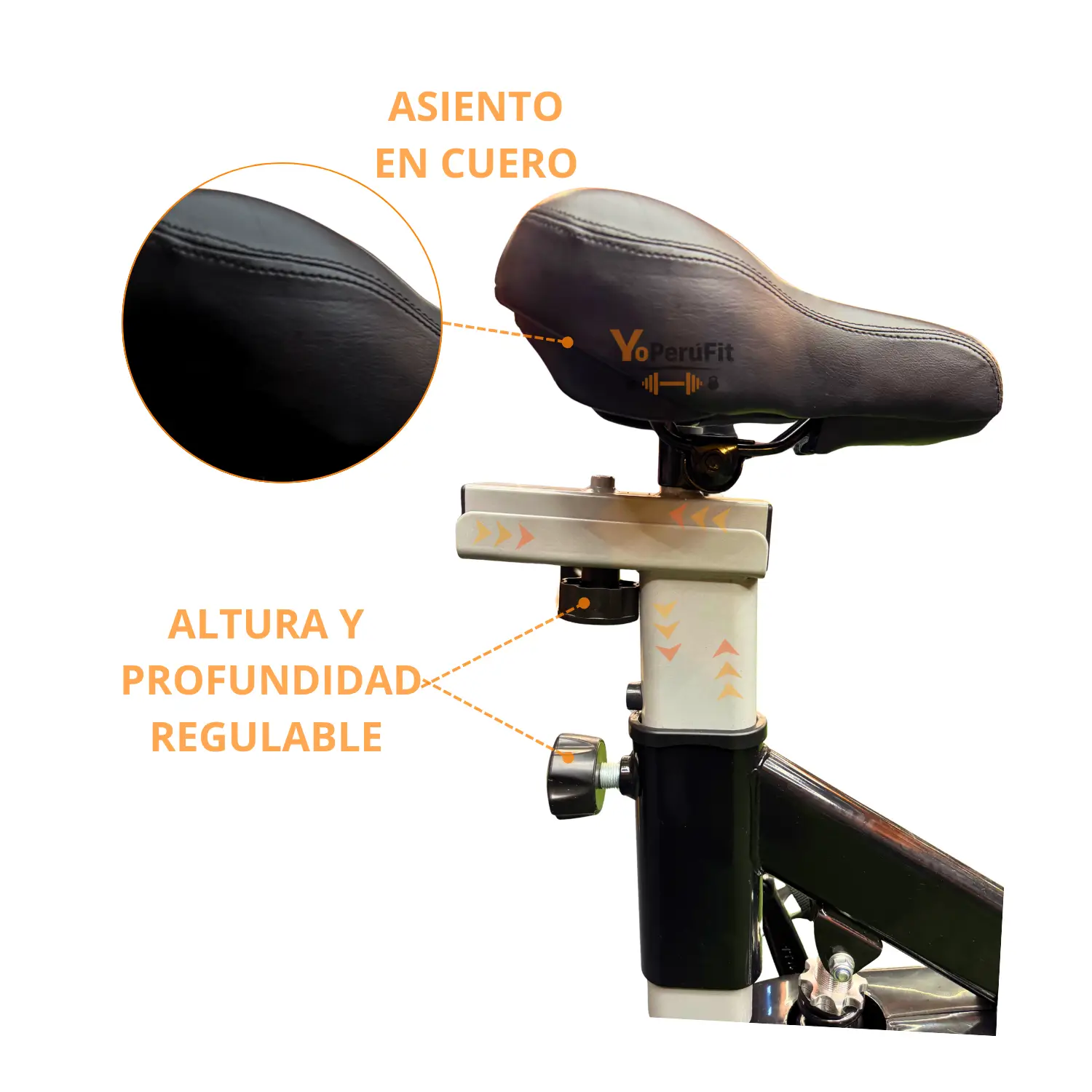 BICICLETA SPINNING DE 15KG MDK RF 780 - Imagen 5