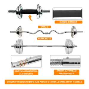 MALETIN DE MANCUERNAS 58KG CON ADAPTADOR Y ACCESORIOS - Imagen 3