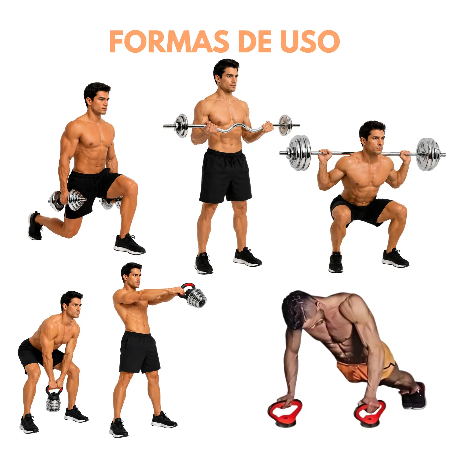MALETIN DE MANCUERNAS 58KG CON ADAPTADOR Y ACCESORIOS - Imagen 6