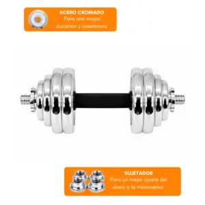 MALETIN DE MANCUERNAS 58KG CON ADAPTADOR Y ACCESORIOS - Imagen 4