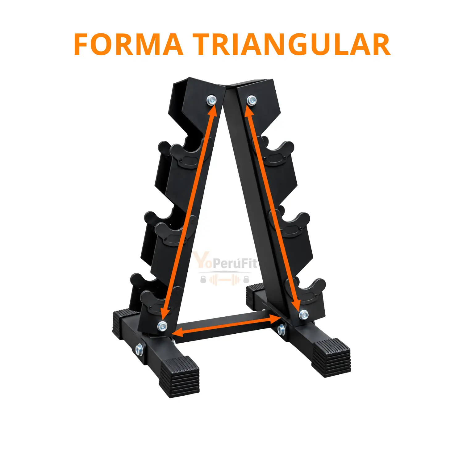 RACK DE MANCUERNAS TRIANGULAR IMPORTADO - Imagen 2